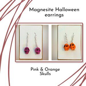NEW Magnesite Halloween earrings